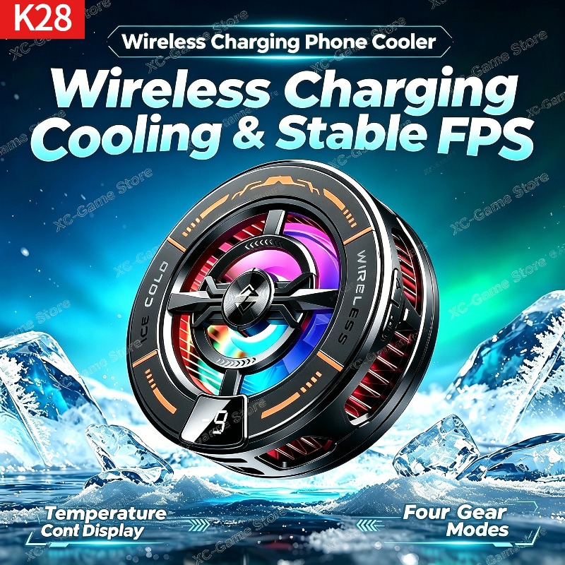 Gaming Accessories Phone - مبرد هاتف مغناطيسي K28 مع شاحن