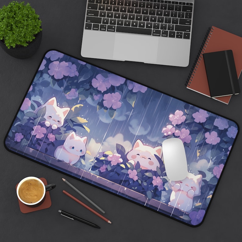 Kawaii القطط في المطر لوحة ماو - مراجعة Gaming Accessories Officeworks وسعره