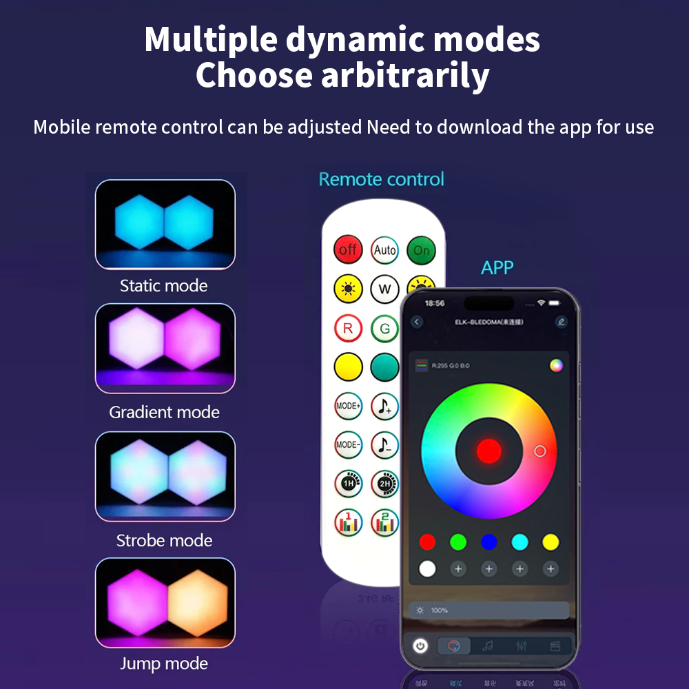 إضاءة جدارية ذكية RGB سداسية ا - مراجعة Gaming Accessories Led وسعره
