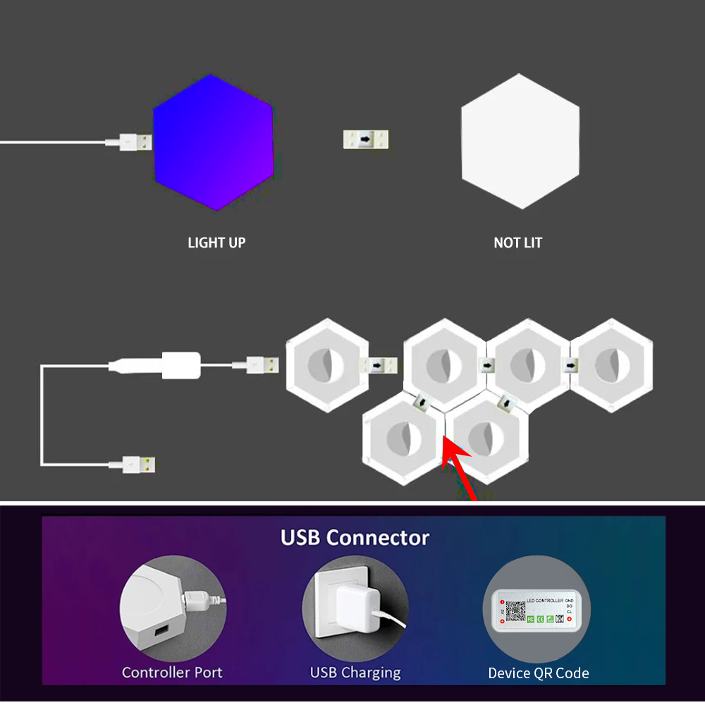 إضاءة جدارية ذكية RGB سداسية ا - مراجعة Gaming Accessories Led وسعره